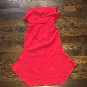 Strapless Red Cocktail Dress